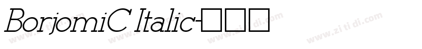 BorjomiC Italic字体转换